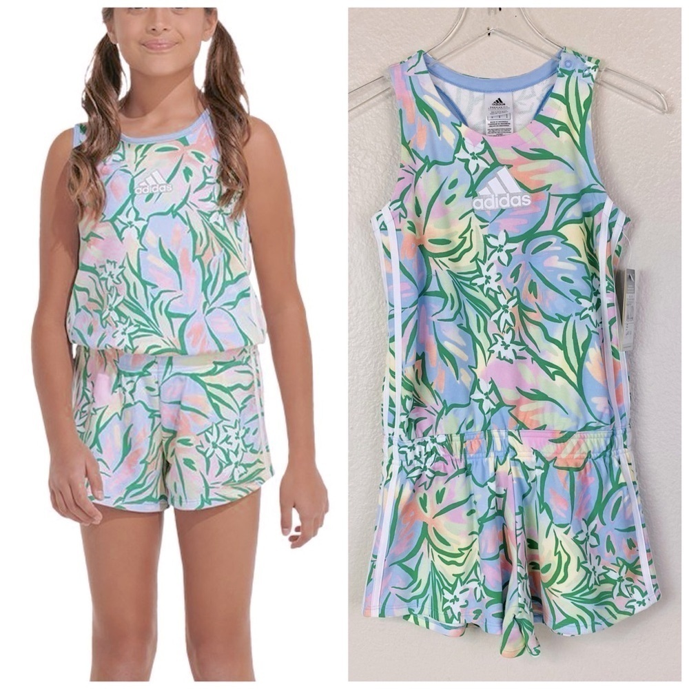 Adidas Tropical Print Tank Romper Size 14